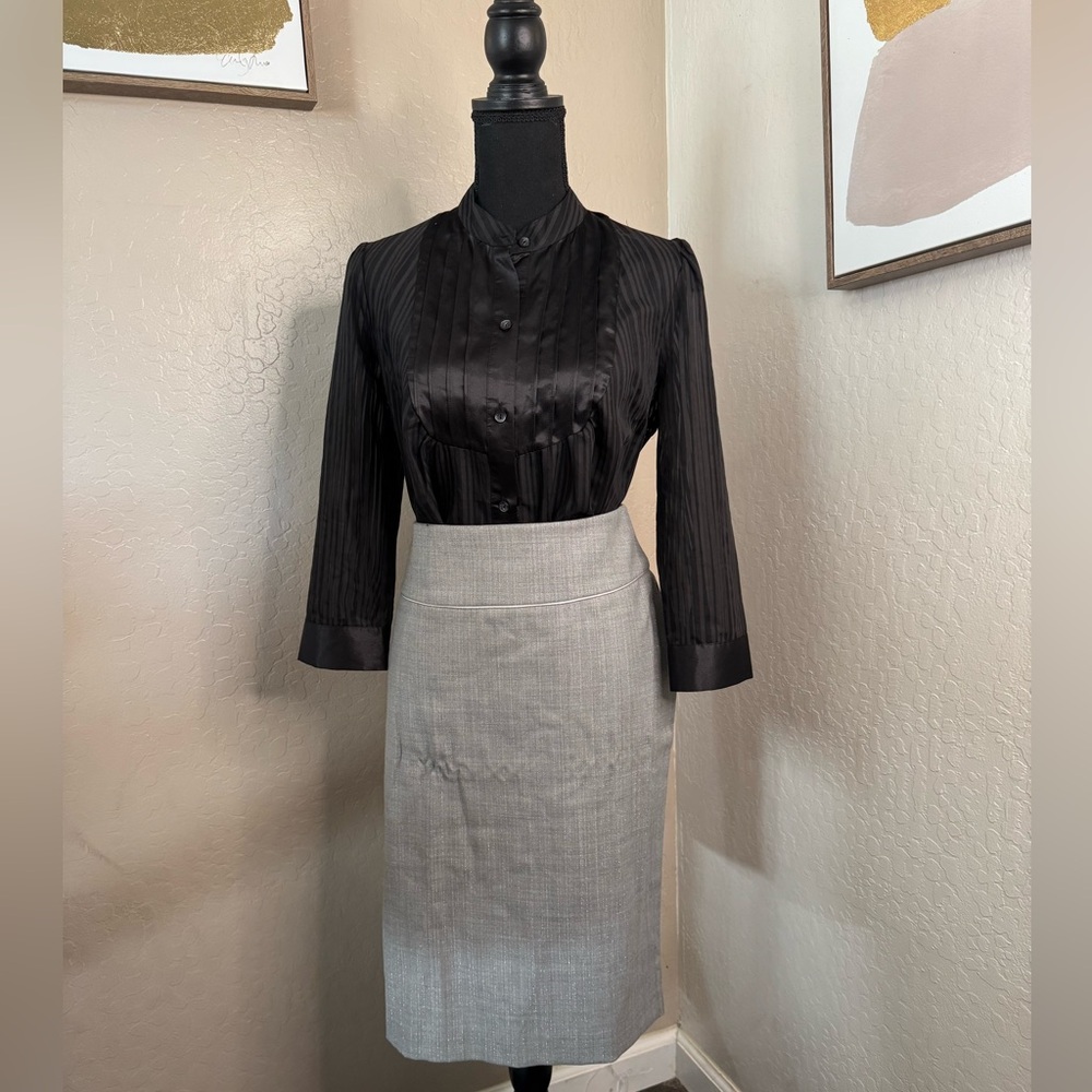 Arden B Gray Pencil Skirt